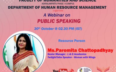 Webinar on Public Speaking