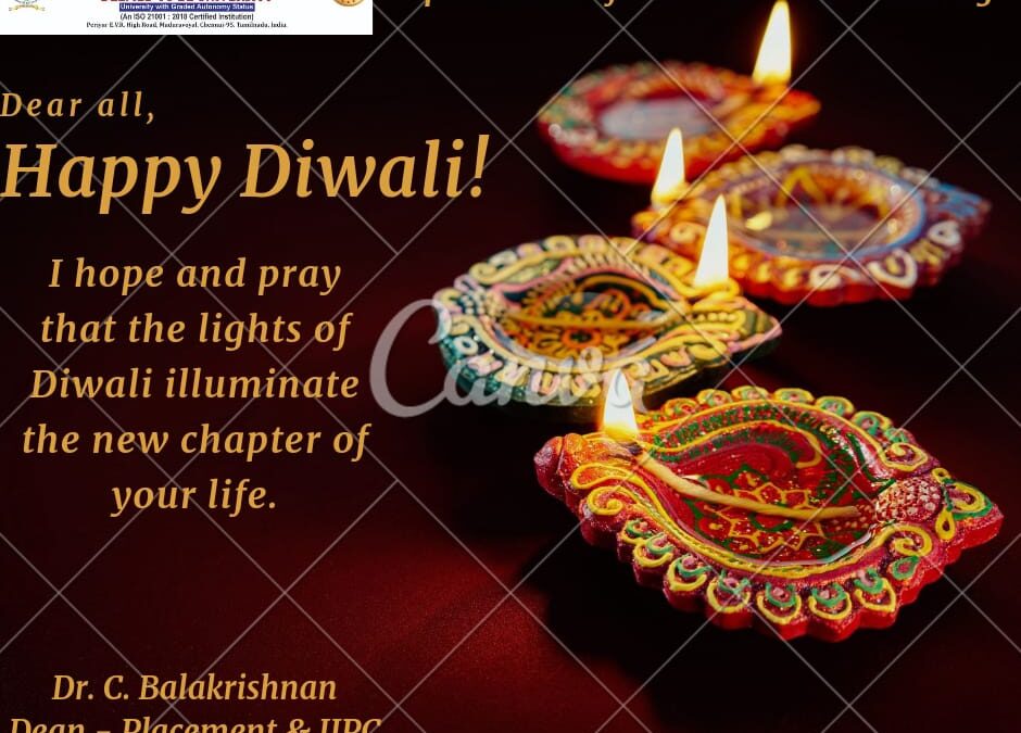 Diwali Wishes by Department of Placement & Training