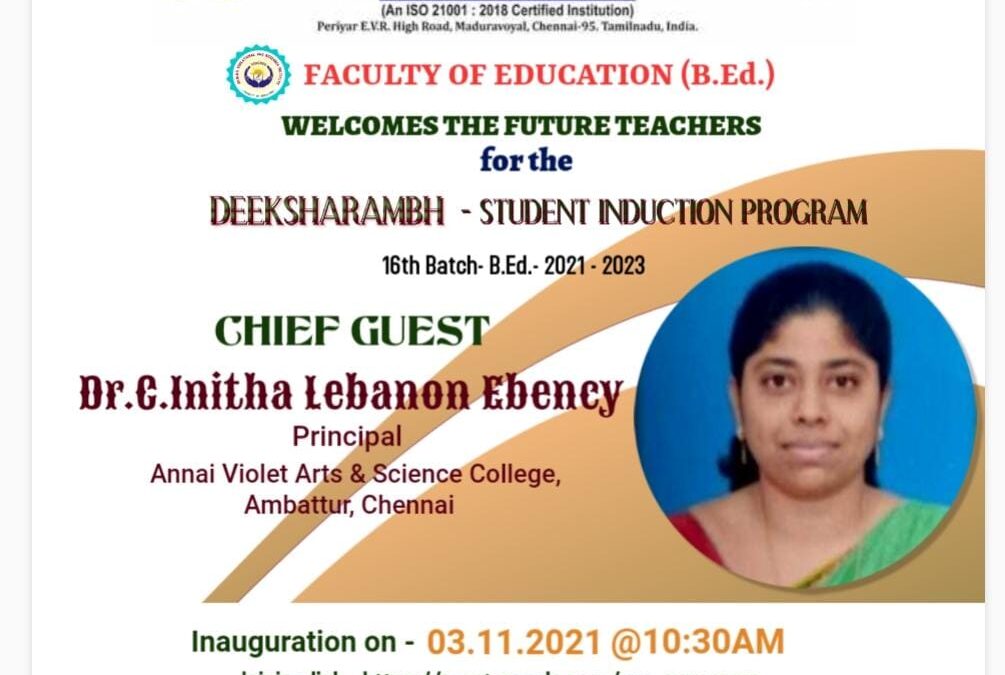 Faculty of Education  organizes “STUDENT INDUCTION PROGRAMME”