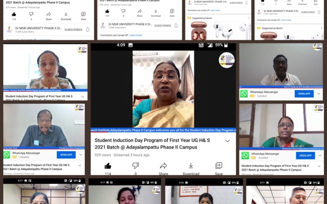 Student Induction Day Program for the First year UG H & S students of 2021 Batch